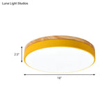 Macaron Loft Acrylic Ceiling Lamp: Candy-Colored Slim Circle Light For Child Bedroom