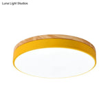 Macaron Loft Acrylic Ceiling Lamp: Candy-Colored Slim Circle Light For Child Bedroom