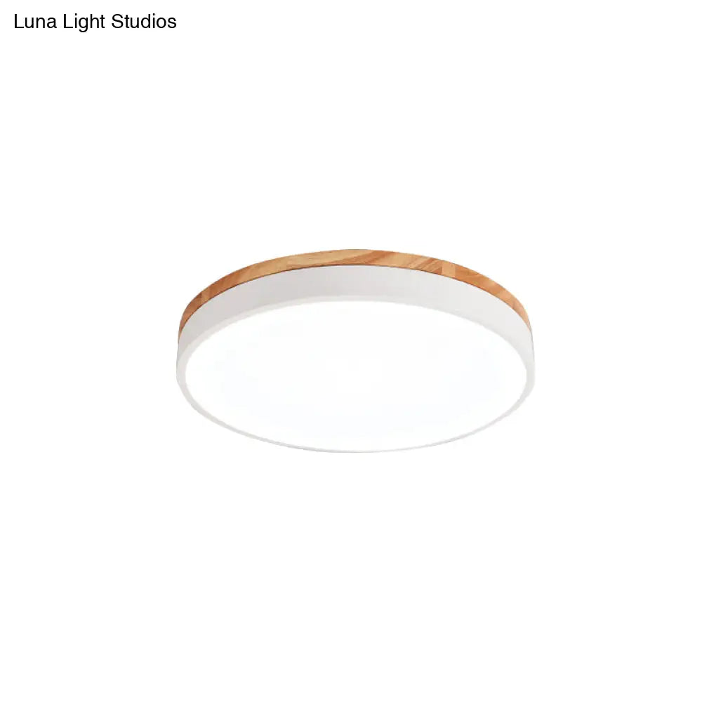 Macaron Loft Acrylic Ceiling Lamp: Candy-Colored Slim Circle Light For Child Bedroom