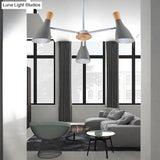 Macaron Loft Chandelier: Baby Bedroom Hanging Light With 3 Metal Lights