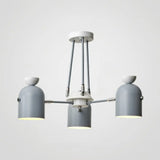 Macaron Loft Cup Pendant Light Chandelier In Candy Color For Living Room - 3/6 Metallic Heads 3 /