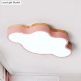 Macaron Loft Led Ceiling Lamp: Acrylic Cloud Shape Flush Light For Kids Bedroom