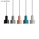 Macaron Loft Pendant Ceiling Light - Metallic Cylinder Design For Meeting Room