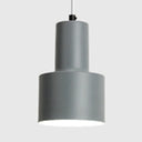 Macaron Loft Pendant Ceiling Light - Metallic Cylinder Design For Meeting Room Grey
