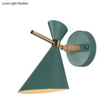 Macaron Metal Wall Sconce - Angle Shade 1 Light Black/White/Pink/Yellow/Green Bedroom