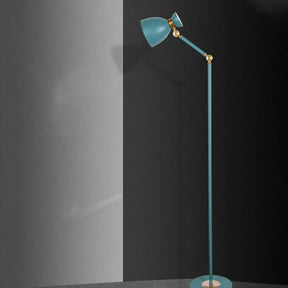 Macaron Metallic Flare Floor Lamp: Wide Rotatable Arm 1 Light Black/Pink/White Green