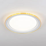 Macaron Modern Ceiling Mount Led Light With Acrylic Undertint - Ideal For Office Gold