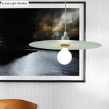Macaron Pendant Light With Metal Disc Shade Multi Color Options And Single Bulb