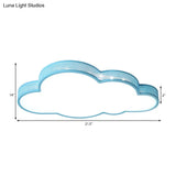 Macaron Perforated Cloud Ceiling Lamp – Metal And Acrylic Flush Mount For Hallway Led Light