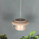 Macaron Pink/Grey/Green Led Pendant Lamp With Coffee Cup Ceramics Shade - Perfect For Restaurants
