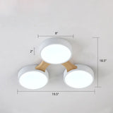 Macaron Round Flush Led Ceiling Mount Light - Creative Acrylic Lamp For Living Room 3 / White