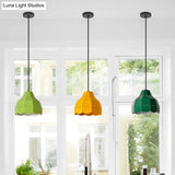 Macaron Scallop Dome Pendant Light - Pink/Yellow/Blue Perfect For Living Room