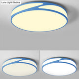 Macaron Style Acrylic Ceiling Lamp - Candy Colored Flush Light For Offices