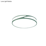 Macaron Style Acrylic Ceiling Lamp - Candy Colored Flush Light For Offices