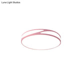 Macaron Style Acrylic Ceiling Lamp - Candy Colored Flush Light For Offices