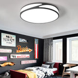 Macaron Style Acrylic Ceiling Lamp - Candy Colored Flush Light For Offices Black / 14’