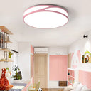 Macaron Style Acrylic Ceiling Lamp - Candy Colored Flush Light For Offices Pink / 14’