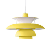Macaron Style 3-Layer Pendant Light With Flared Shade - Aluminum 1 Black/Gray