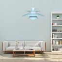 Macaron Style Aluminum Pendant Light With Flared Shade - 3 Layers 1 Black/Gray 12’/16’ Wide