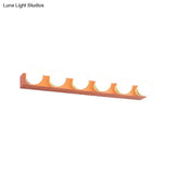 Macaron Style Metallic Vanity Light Fixture - Pink/Yellow 3/4 Lights For Bedroom Wall Lighting