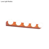 Macaron Style Metallic Vanity Light Fixture - Pink/Yellow 3/4 Lights For Bedroom Wall Lighting