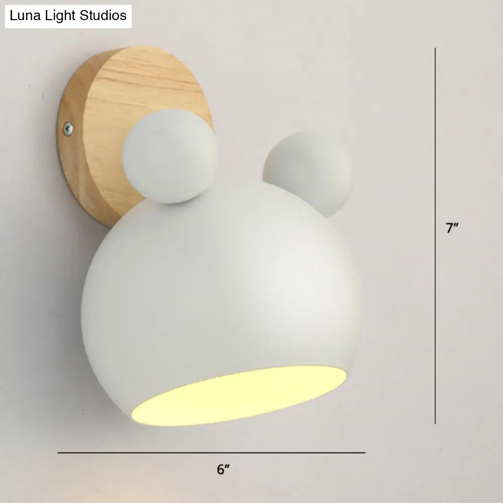 Macaron Style Rotatable Shade Wall Mounted Reading Light - 1-Light Metal Lamp For Bedroom