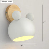 Macaron Style Rotatable Shade Wall Mounted Reading Light - 1-Light Metal Lamp For Bedroom
