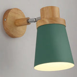 Macaron Style Rotatable Shade Wall Mounted Reading Light - 1-Light Metal Lamp For Bedroom Green /