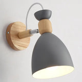 Macaron Style Rotatable Shade Wall Mounted Reading Light - 1-Light Metal Lamp For Bedroom Grey /