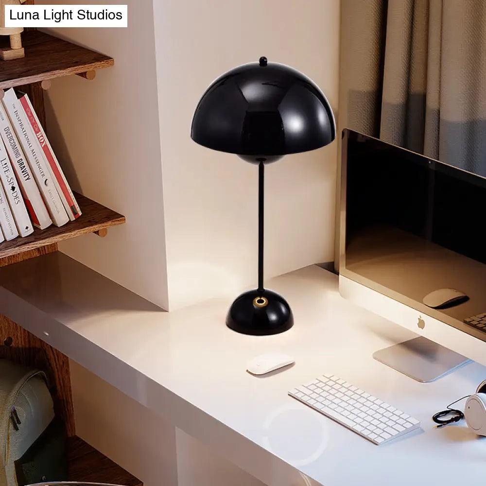 Macaroon Finish Table Lamp With Dome Shade Ideal For Study Room Or Reading Nook