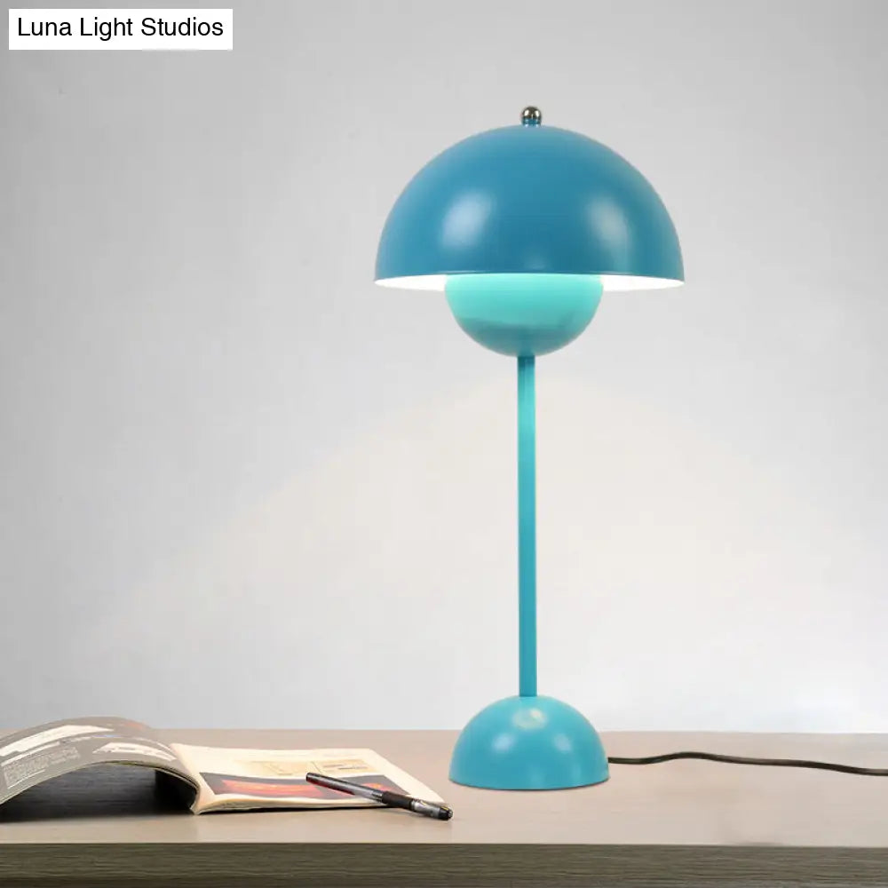 Macaroon Finish Table Lamp With Dome Shade Ideal For Study Room Or Reading Nook