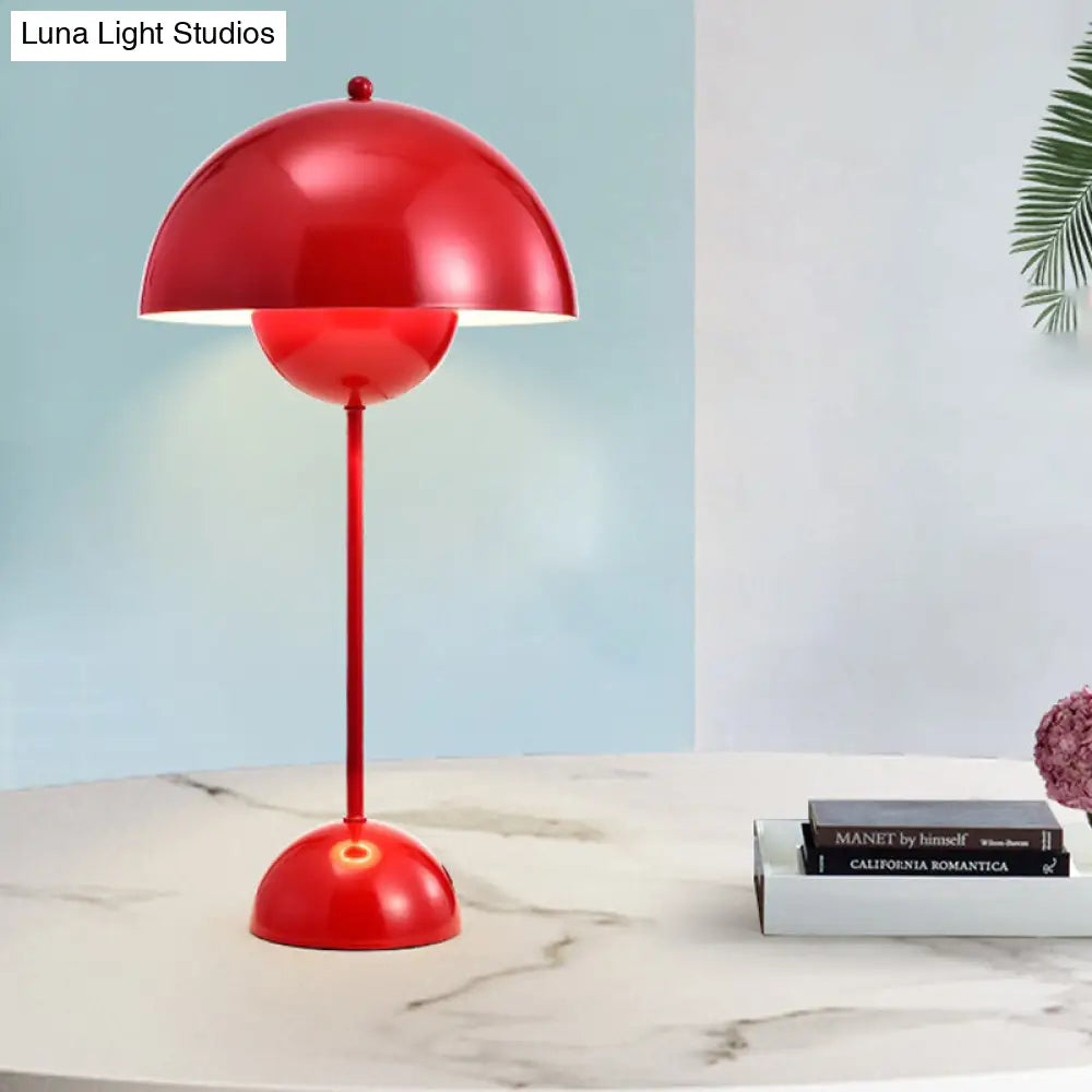 Macaroon Finish Table Lamp With Dome Shade Ideal For Study Room Or Reading Nook