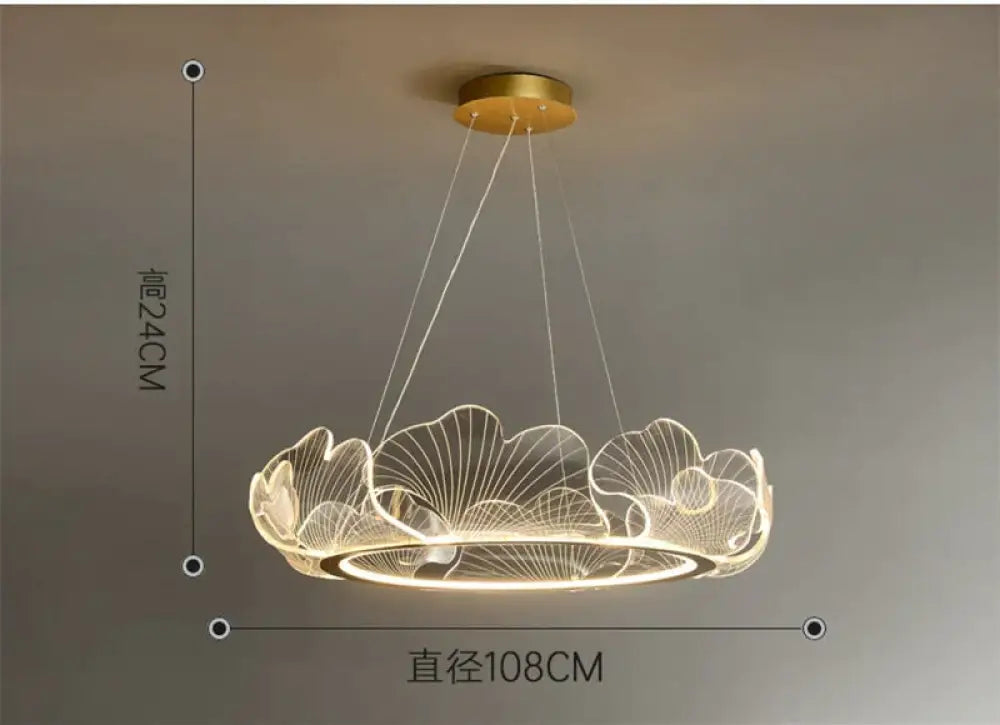 Mancos - Acrylic Leaves Led Modern Chandelier Dia108cm / Warm White chandelier