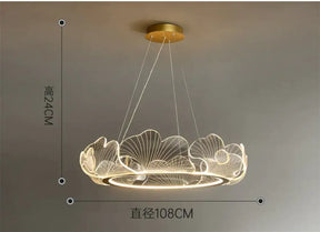 Mancos - Acrylic Leaves Led Modern Chandelier Dia108cm / Warm White chandelier