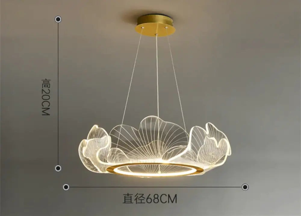Mancos - Acrylic Leaves Led Modern Chandelier Dia68cm / Warm White chandelier
