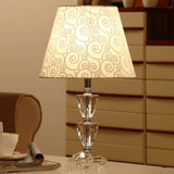 Mara - Modern Clear Crystal Globe/Triangle-Like Desk Light 1 Bulb Nightstand Lamp In White/Silver