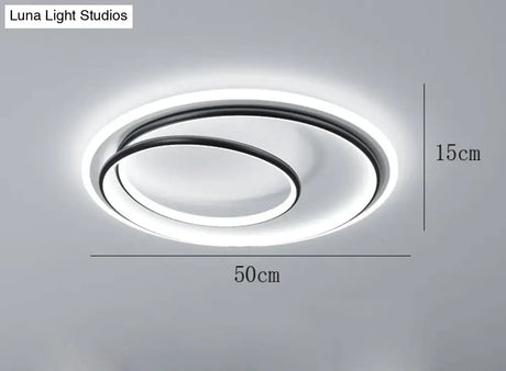 Master Bedroom Study Simple Modern Atmosphere Personalized Creative Led Room Ceiling Lamp Black /