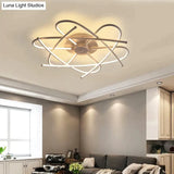 Matte Grey/Black Modern Led Ceiling Lights For Living Room Bedroom Study Rc Dimmable Lamp