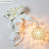 Maya | Crystal Wall Lamp White