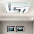 Maze Flush Mount Led Ceiling Lamp - Acrylic Shade White Warm/White Light /