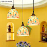 Mediterranean Beige Shell Mosaic Bell Hanging Lamp - Kitchen Pendant Lighting