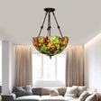 Mediterranean Dome Semi Flush Mount Ceiling Light - 16’/18’ Wide 2 Green Cut Glass Lights / 16’