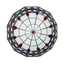 Mediterranean Jeweled Round Ceiling Light - Handcrafted Glass Fixture For Bedroom Blue / 12’