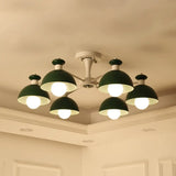 Metal Art Deco Conical Shade Dining Room Ceiling Pendant Light Dark Green