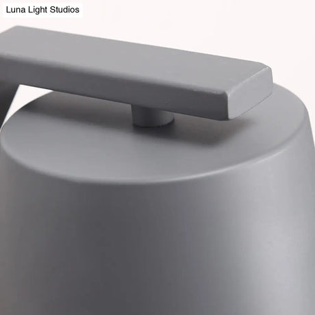 Metal Bucket Nursing Room Wall Sconce 1 Bulb Macaron Loft Light