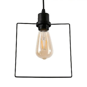 Metal Caged Pendant Lighting - Farmhouse Style 1 Light Black / E