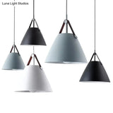Metal Conical Suspension Pendant Ceiling Light - Minimalist Style For Living Room