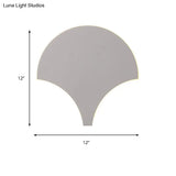 Metal Grey Led Fan Wall Sconce For Modern & Ancient Themed Bedroom And Bathroom