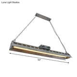 Metal Island Lighting Fixture - Triangular Loft Style 1 Head Restaurant Billiard Lamp