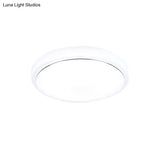Metal Led Ceiling Light Fixture With Acrylic Shade For Hallway - Warm/White 7.5’/9’/12’ Dia
